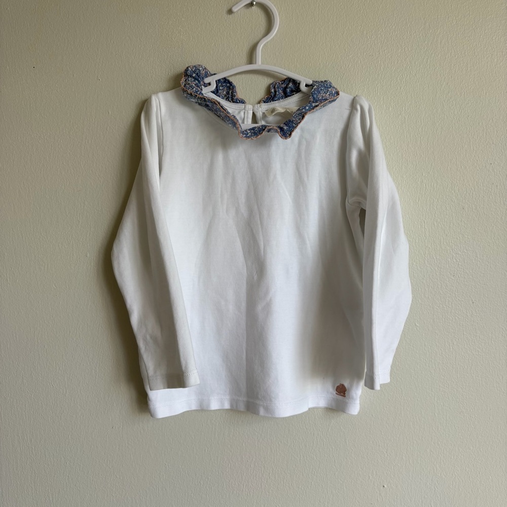 Babycottons Blue and White Patterned Shirt Size 4